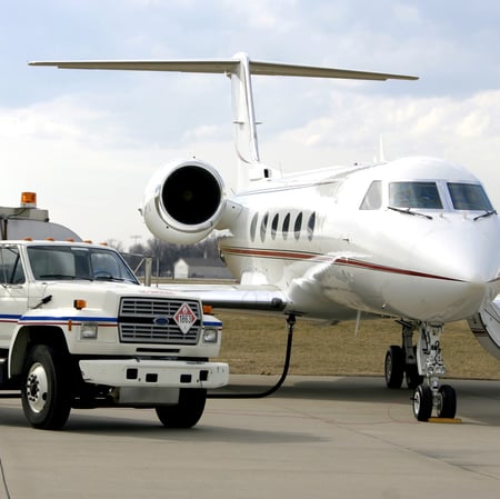 Refueling corporate jet